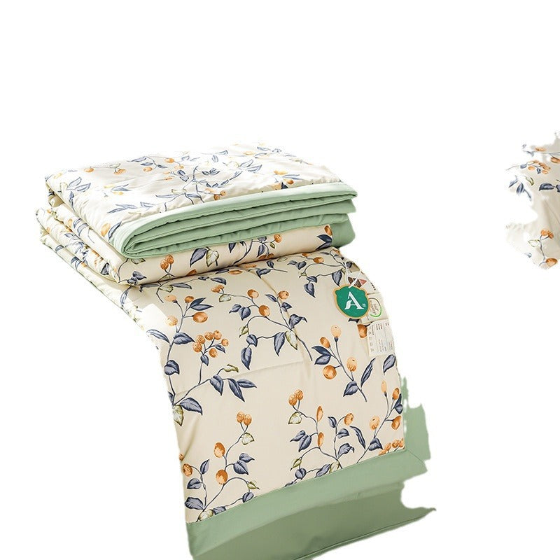 Cotton And Linen Layer Yarn Summer Blanket Airable Cover Double Bed Suit