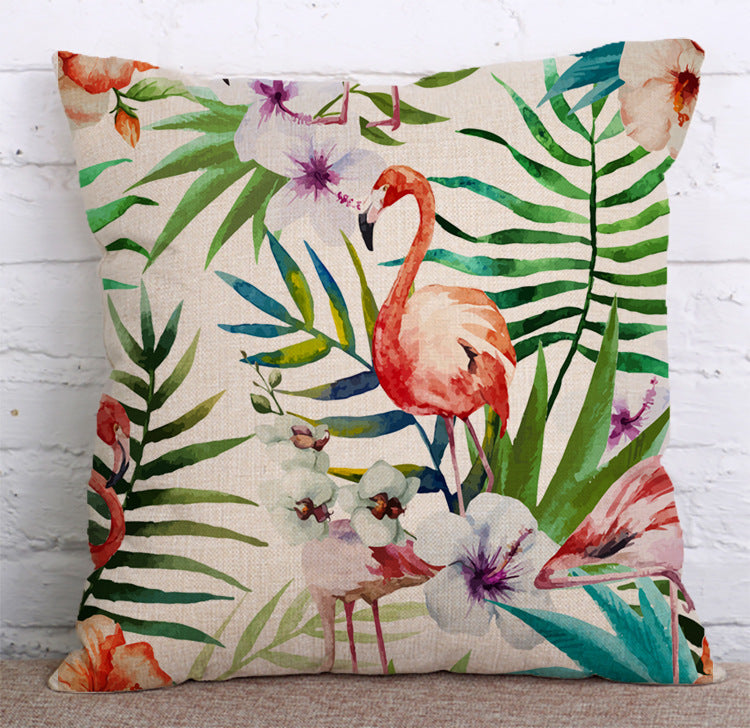 Cotton Linen Cushion Pillow Case Lumbar Bed Backrest Lumbar Pillow