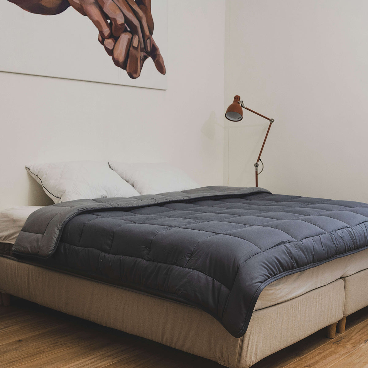 Create a Modern Bedroom with Onceg Easybed Dunkelgrau & Silbergrau