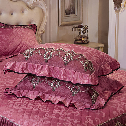 European Style Crystal Thick Lace Single Pillowcase