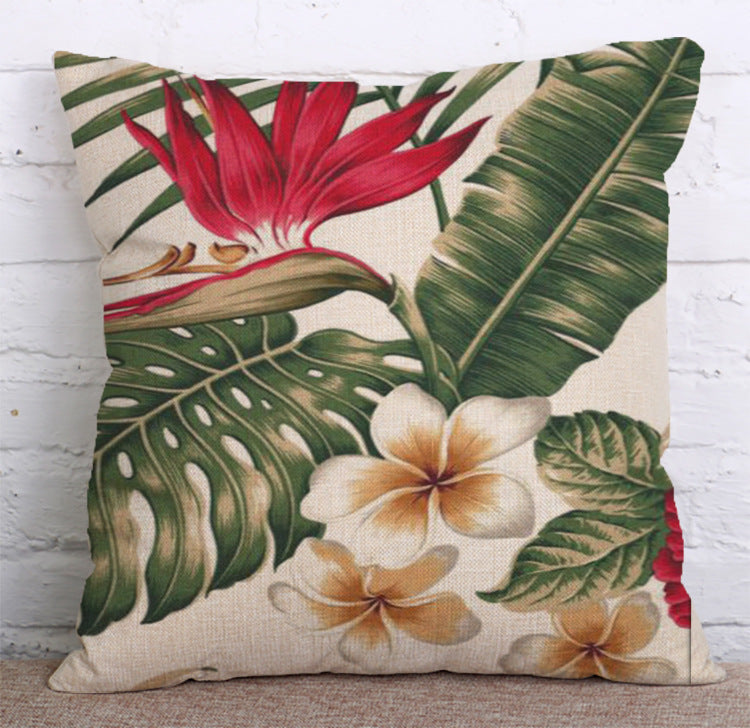 Cotton Linen Cushion Pillow Case Lumbar Bed Backrest Lumbar Pillow