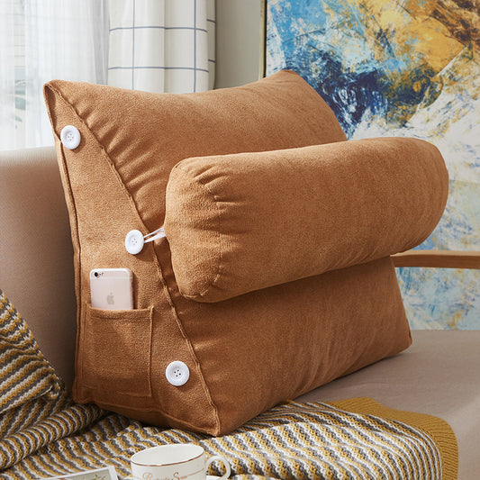 Comfort Velvet Wedge Bed Reading Pillow Large Big Sofa Bedside Bed