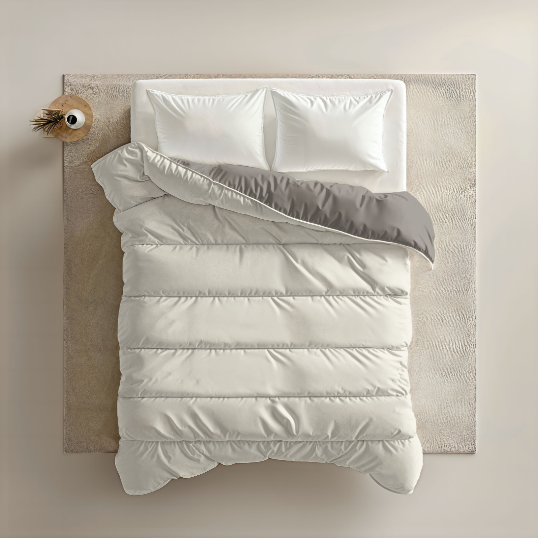 Onceg Royalbed Zartes Grau & Creme Elegance Meets Gentle Comfort