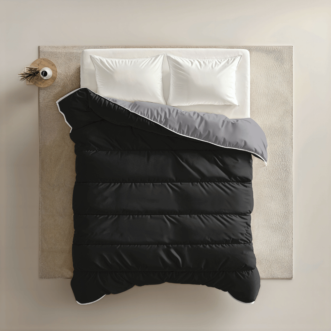Onceg Royalbed Black  Anthracite Luxury Bedding for Modern Elegance